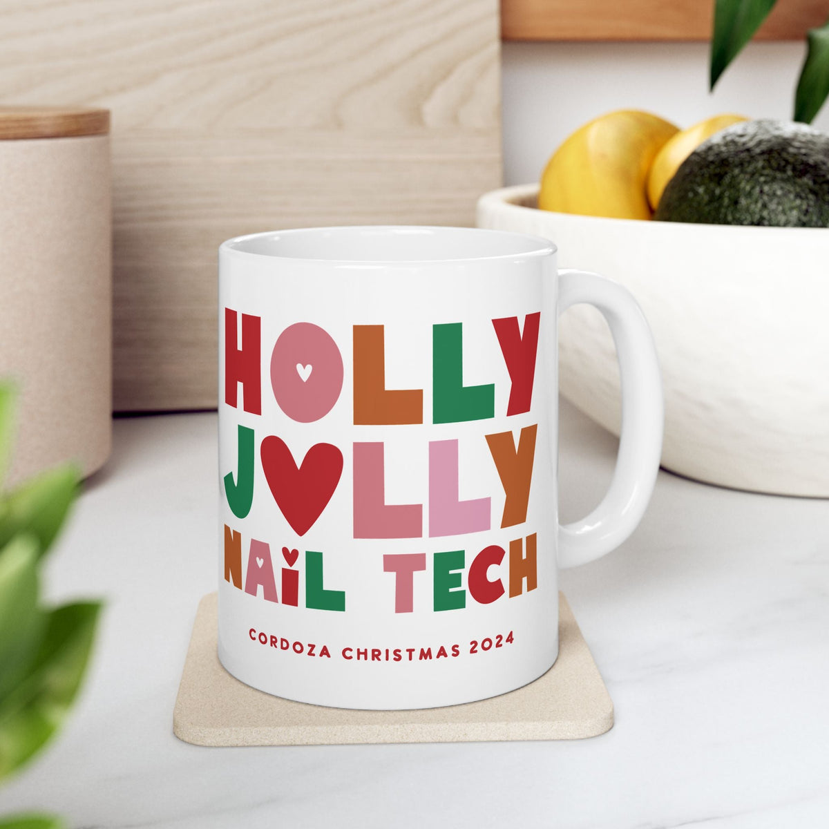 2024 Holly Jolly Nail Tech Mug 11oz - Cordoza Nail Supply