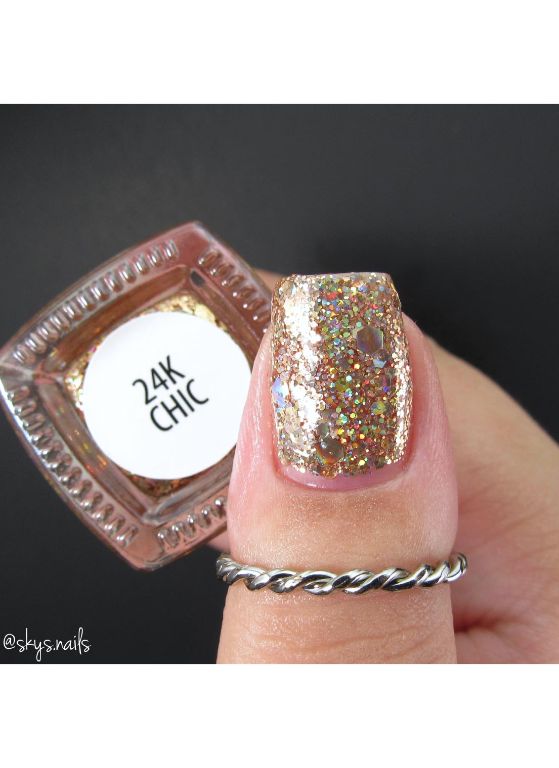 24K Chic - Holographic Polish - Cordoza Nail Supply