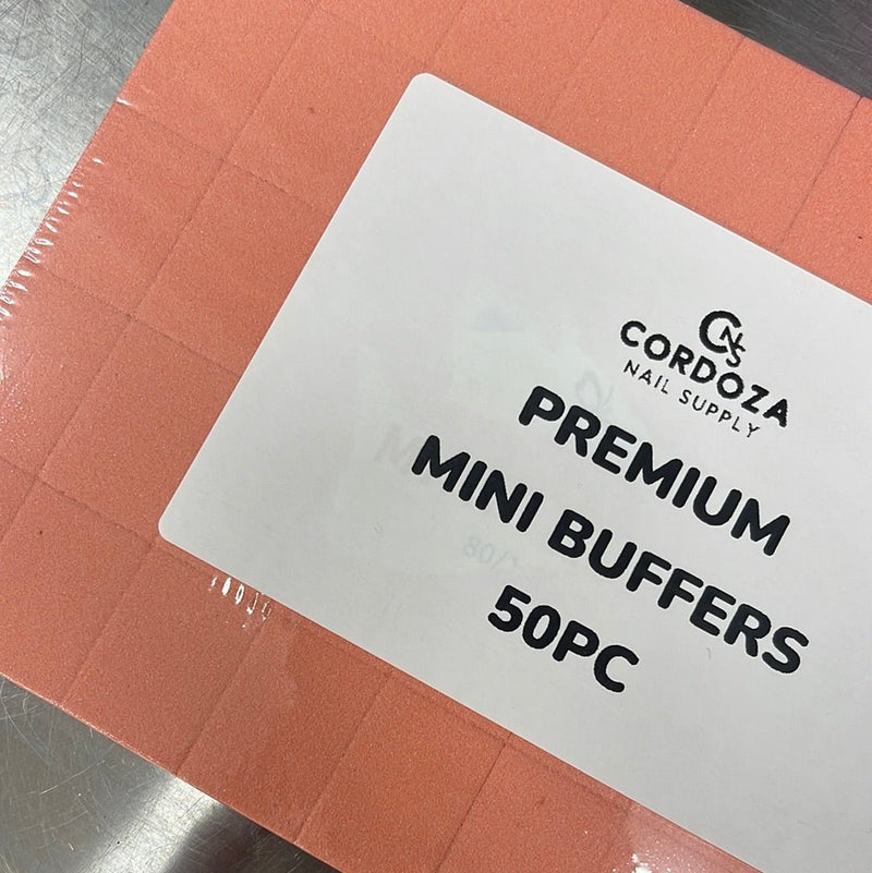 50pc Mini Buffers Orange - Cordoza Nail Supply
