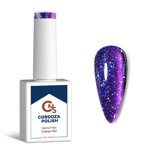 Amethyst Aura - CNS Hema Free Cateye Gel Polish - Cordoza Nail Supply