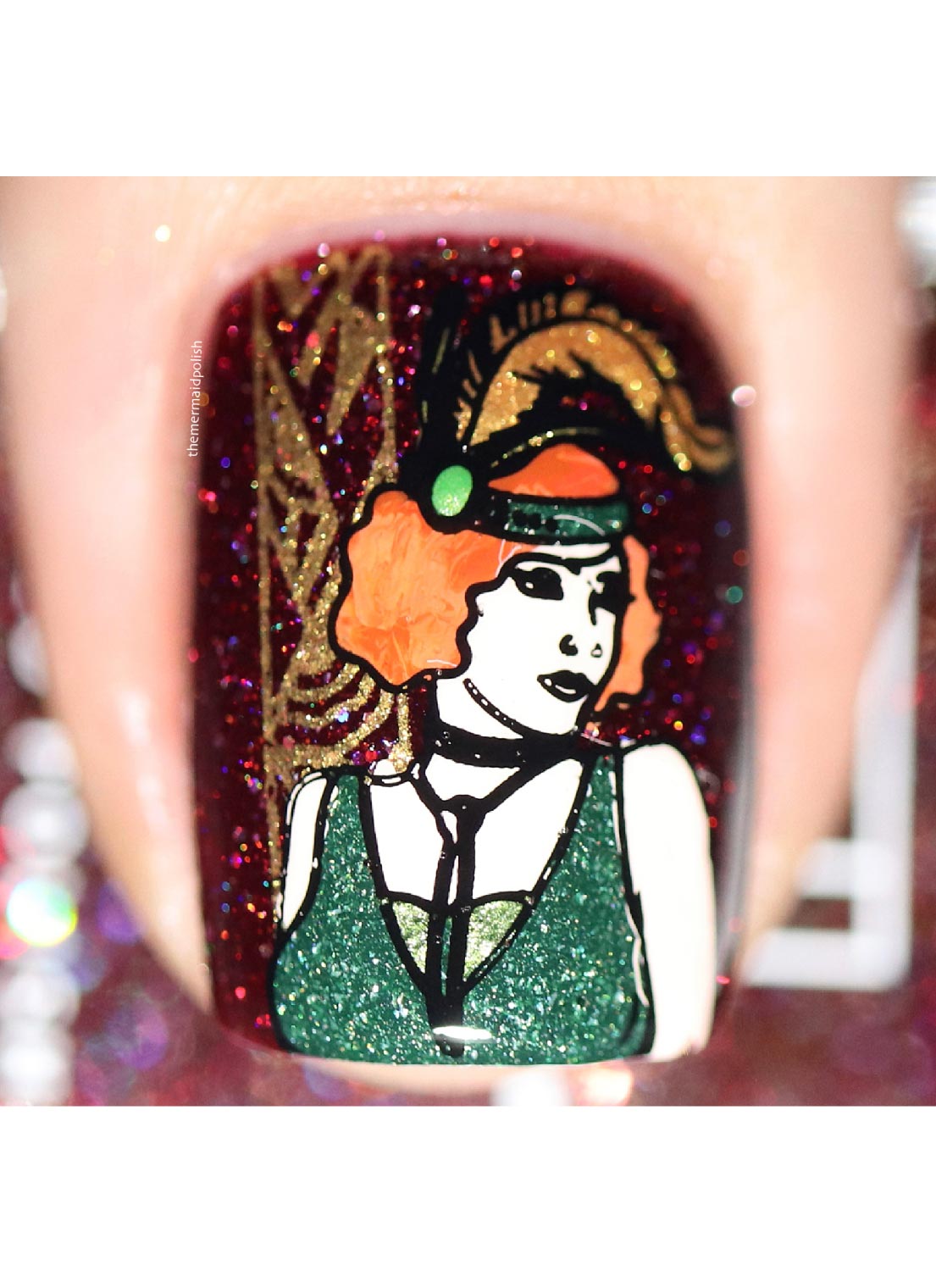 Art Deco Meets Art Nouveau Elements - Cordoza Nail Supply