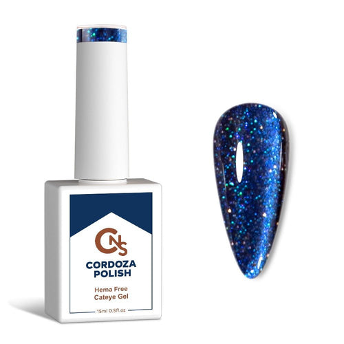 Azurite - CNS Hema Free Cateye Gel Polish - Cordoza Nail Supply