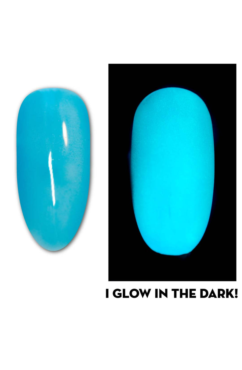 Blue Snow Cone - Glow In The Dark Gel Polish - Cordoza Nail Supply