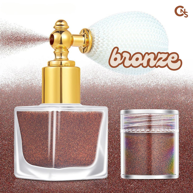 Bronze - Holo Micro Sparkle Spritz Glitter - Cordoza Nail Supply