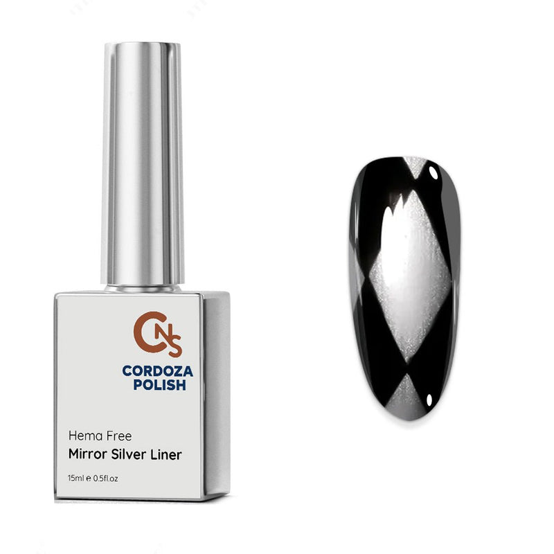 CNS Metallic Gel Liner - Silver - Cordoza Nail Supply