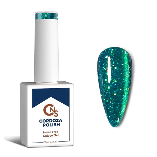 Enchanting Emerald - CNS Hema Free Cateye Gel Polish - Cordoza Nail Supply