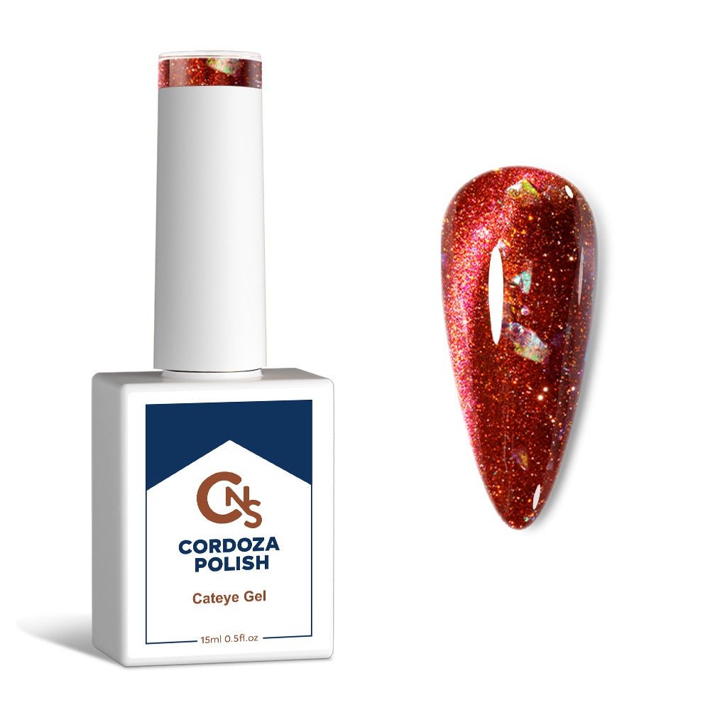 Fire Cracker - CNS Hema Free Cateye Gel Polish - Cordoza Nail Supply