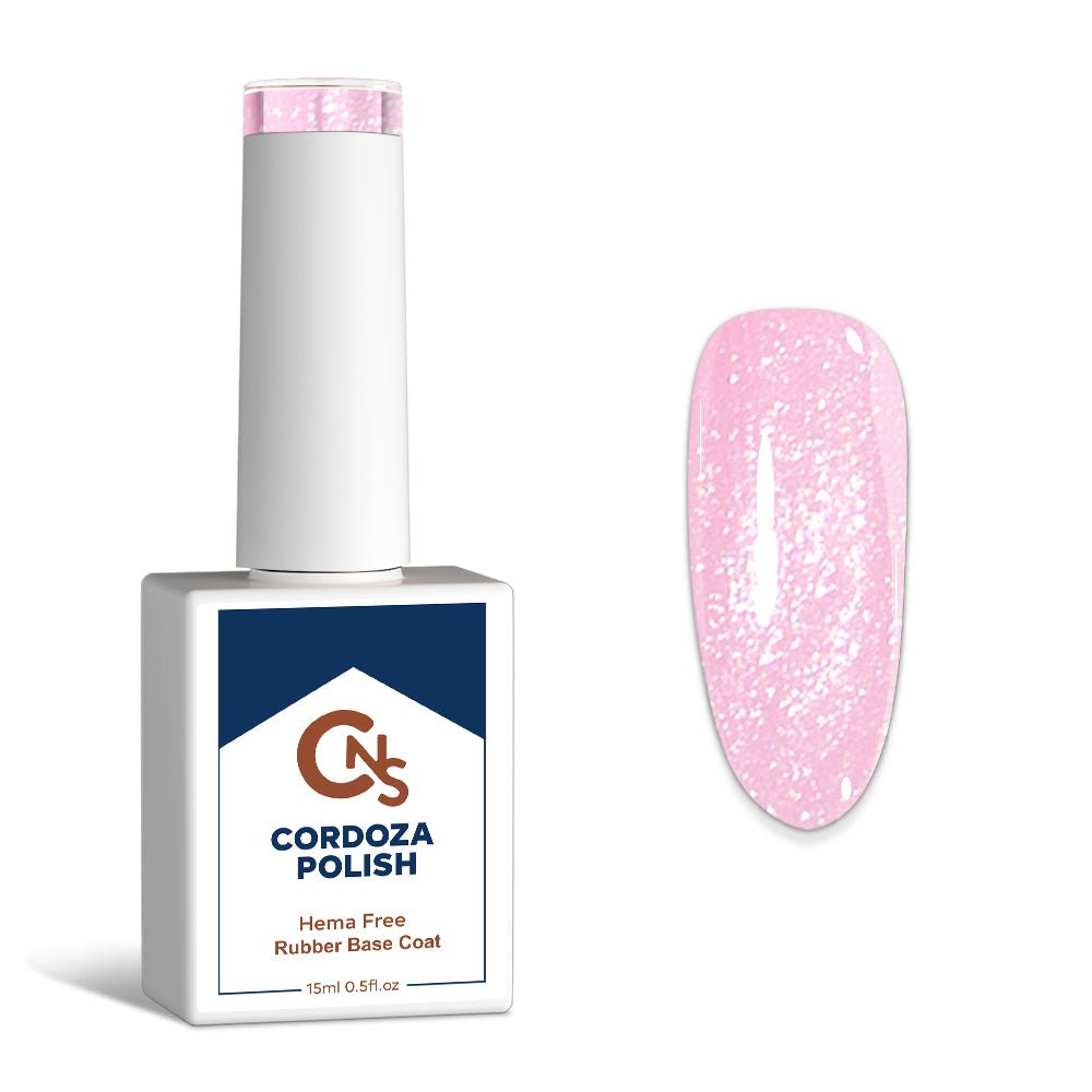 Frosty Pink Shimmer - CNS Rubber Base Gel - Cordoza Nail Supply