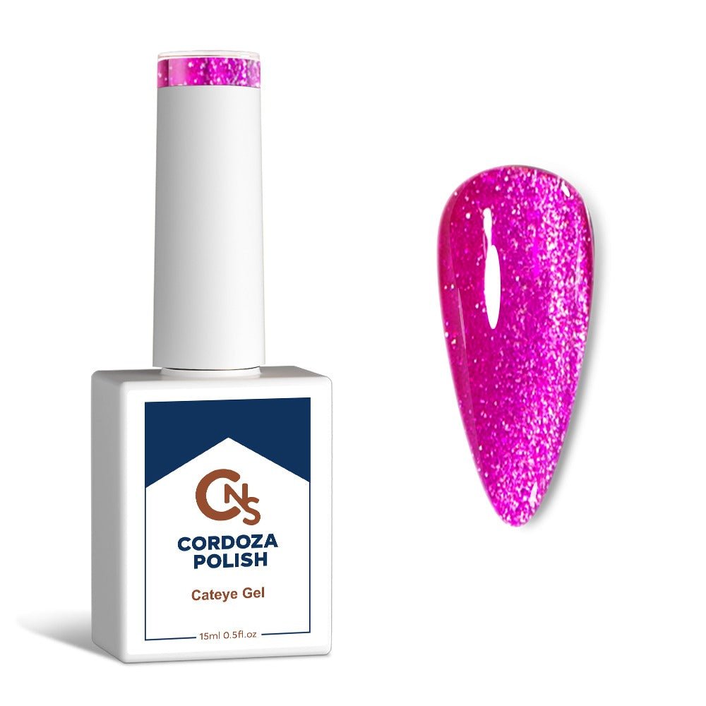 Fuschia Fiesta - CNS Hema Free Cateye Gel Polish - Cordoza Nail Supply