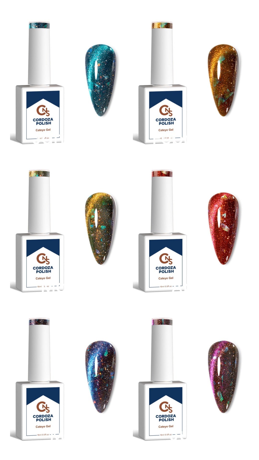 Galaxy Cateye 6pc Collection - Cordoza Nail Supply