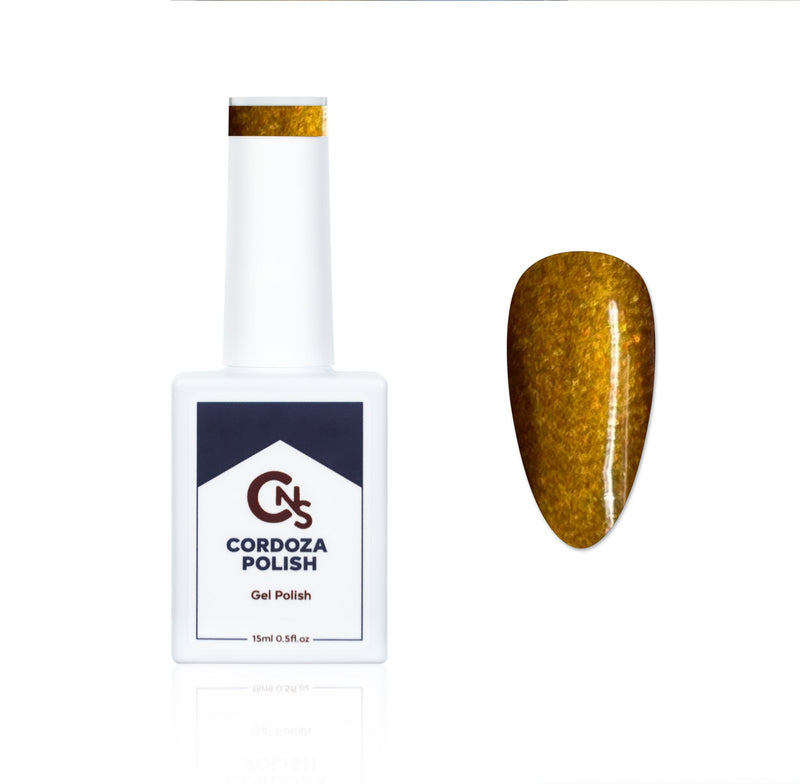 Golden Ember - CNS Hema Free Cateye Gel Polish - Cordoza Nail Supply