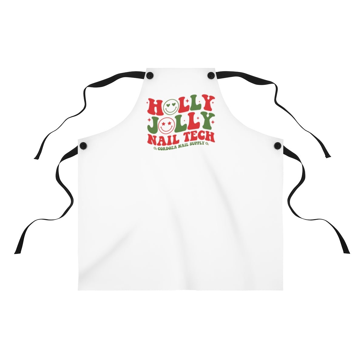 Holly Jolly Nail Tech Apron - Cordoza Nail Supply