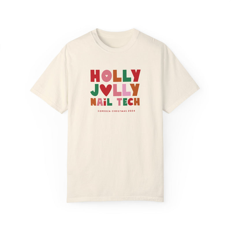 Holly Jolly Nail Tech T-shirt - Cordoza Nail Supply