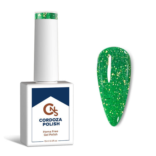 Lime Lights - CNS Hema Free Reflective Gel Polish - Cordoza Nail Supply