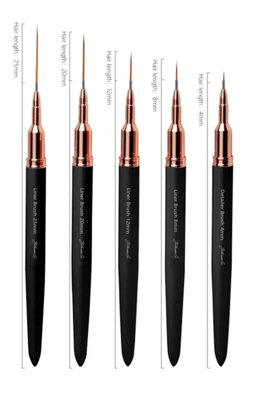 Liner Brush Set 5pc - Cordoza Nail Supply