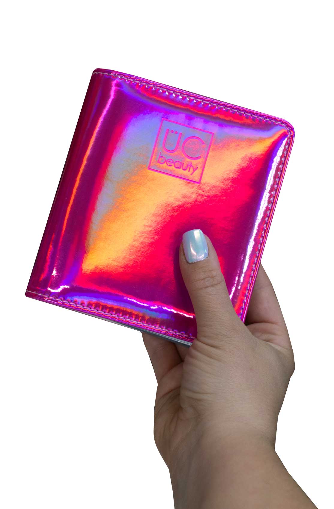 Mini Hot Pink Holographic Nail Stamp Storage Binder - Cordoza Nail Supply