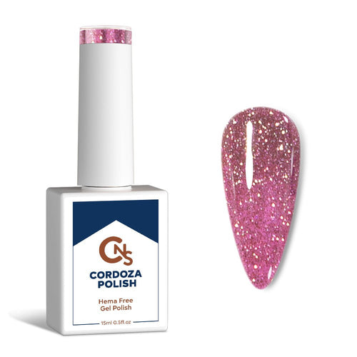 Pop'N Purple - CNS Hema Free Reflective Gel Polish - Cordoza Nail Supply