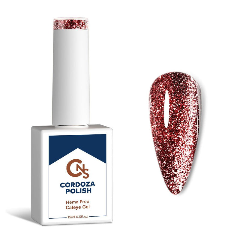 Rebel Rouge - CNS Hema Free Cateye Gel Polish - Cordoza Nail Supply