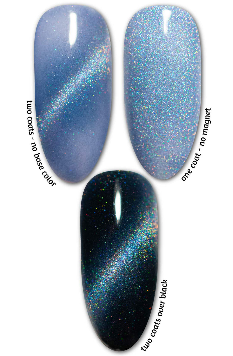 Sapphire Moon- Holo Cats Eye Gel Polish - Cordoza Nail Supply