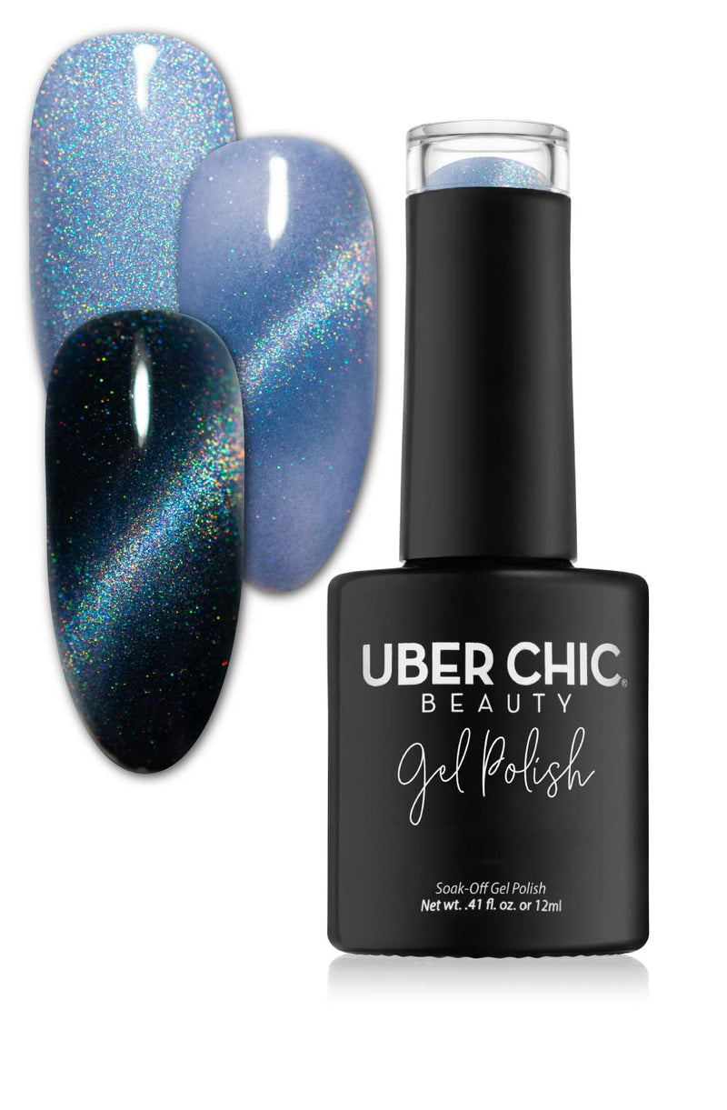 Sapphire Moon- Holo Cats Eye Gel Polish - Cordoza Nail Supply