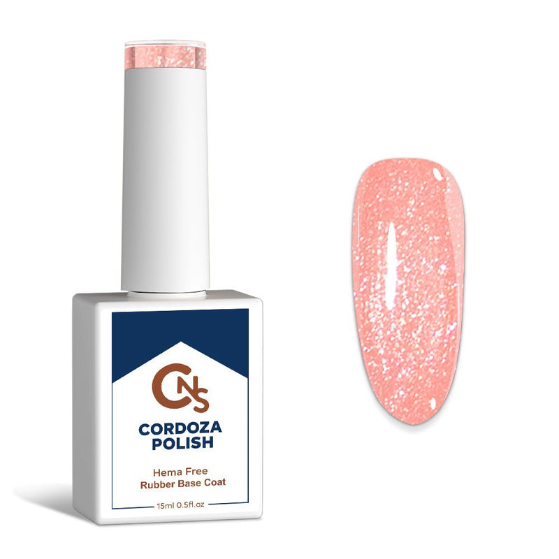 Shimmering Coral - CNS Rubber Base Gel - Cordoza Nail Supply