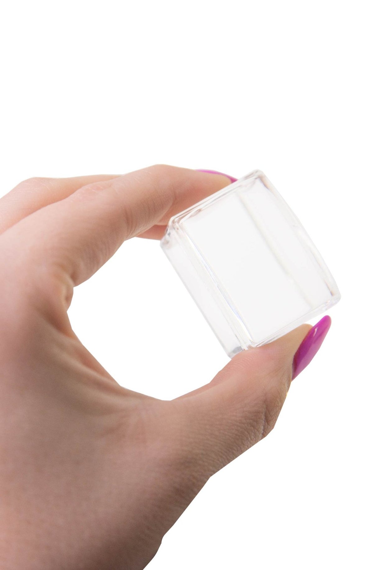 The Cube: XL Clear Short Rectangular Stamper - Cordoza Nail Supply