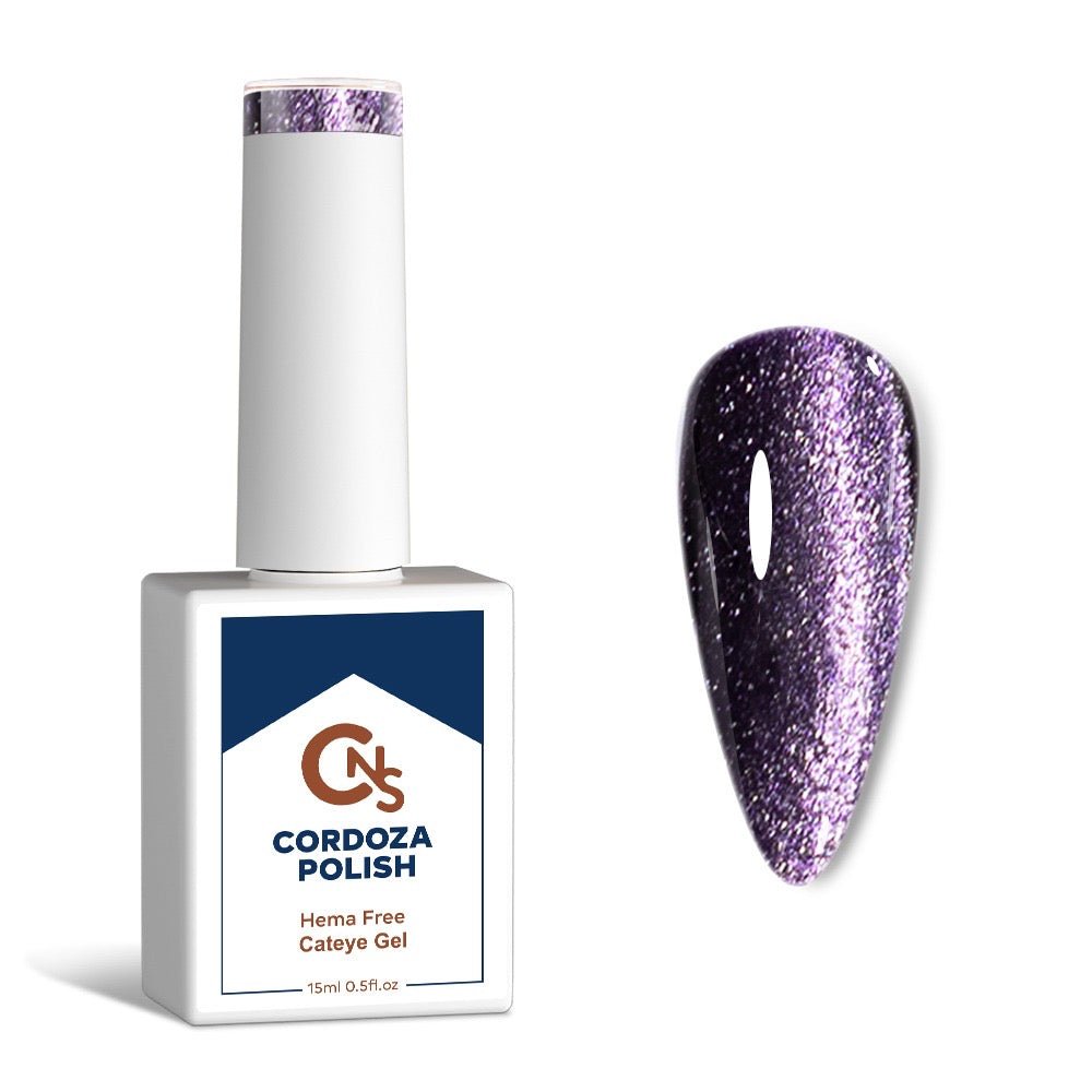 Violet Nebula - CNS Hema Free Cateye Gel Polish - Cordoza Nail Supply