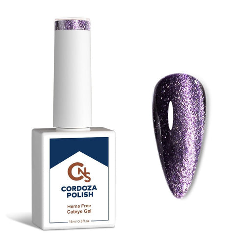 Violet Nebula - CNS Hema Free Cateye Gel Polish - Cordoza Nail Supply