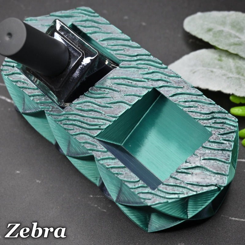 Zebra Pattern Dual Liquid Holder with Cup - Cordoza Nail Supply