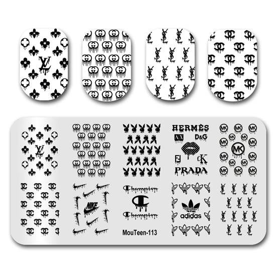 Stamping Plates Nail Polish Template Animal Printing Leopard Flower  Geometry US | eBay
