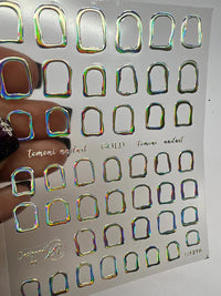 MM--SILVER HALO LAVA FRAME DECAL - Cordoza Nail Supply