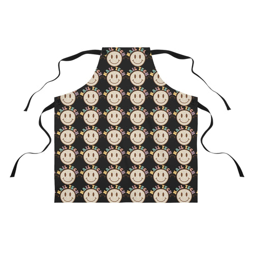 Nail Tech Smiley Button Apron - Cordoza Nail Supply