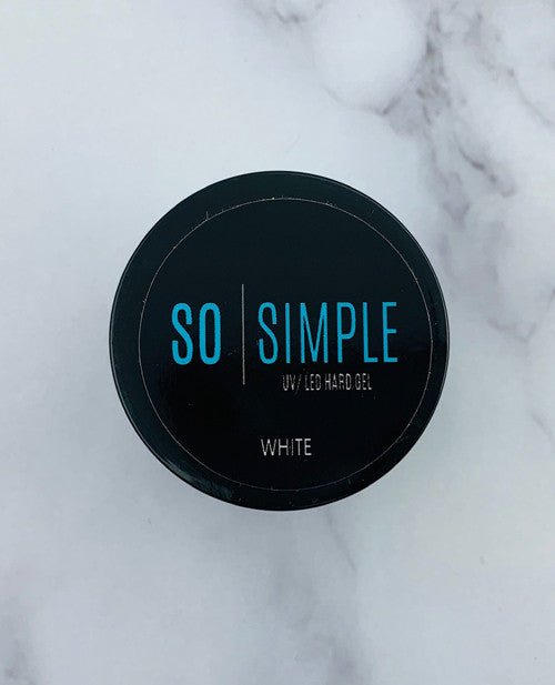 So Simple White Pre-Mixed Hard Gel HEMA FREE - Cordoza Nail Supply